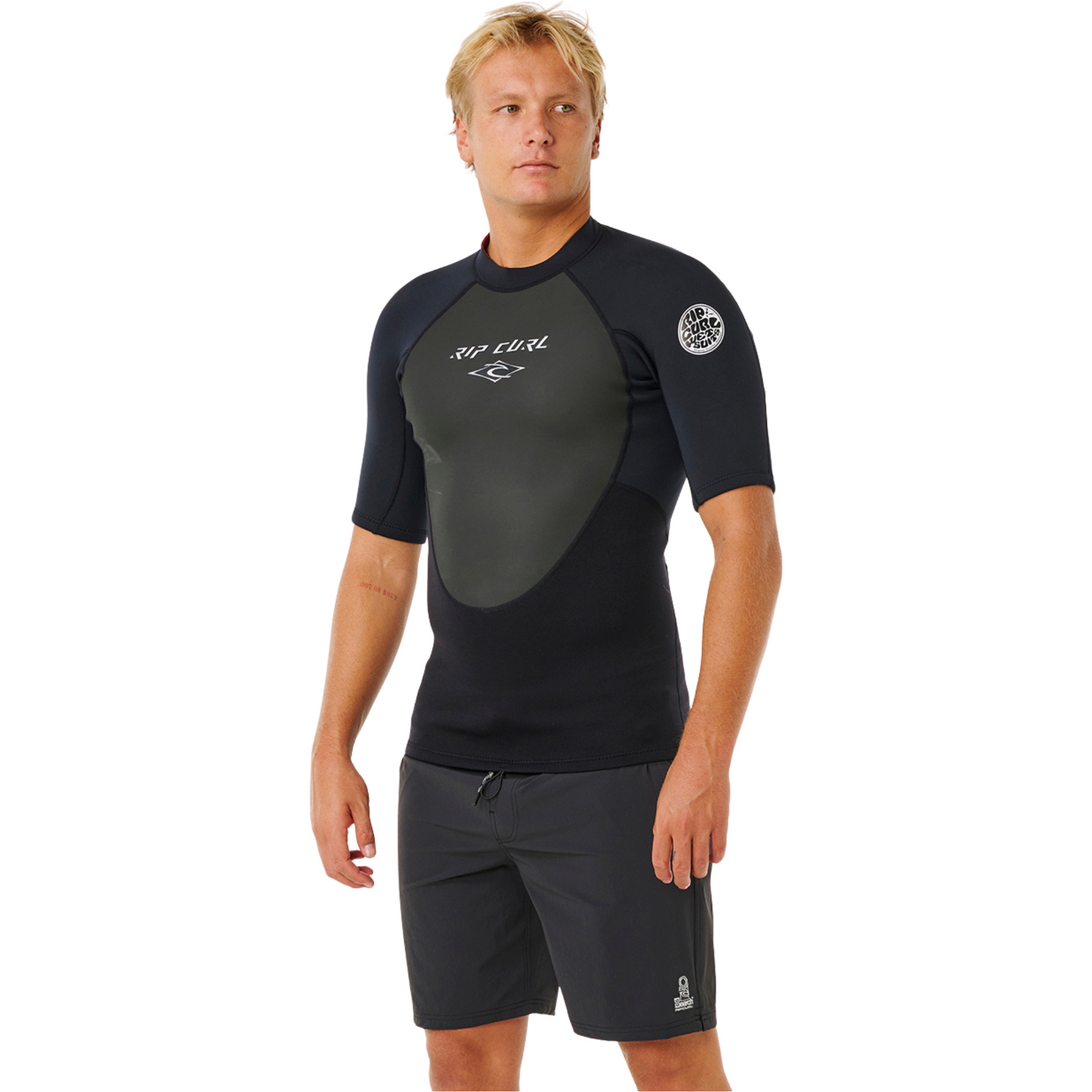 2026 Rip Curl Heren Omega Jas Met Lange Mouwen 12QMWJ - Black